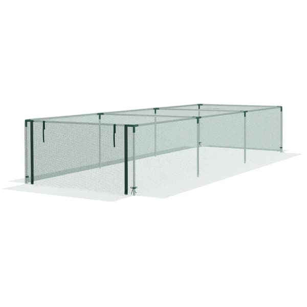 Rootz Plant Protection Net - Grönsaksskydd - Zip Door - Stålram - Grön + Silver - 125x125x62,5cm