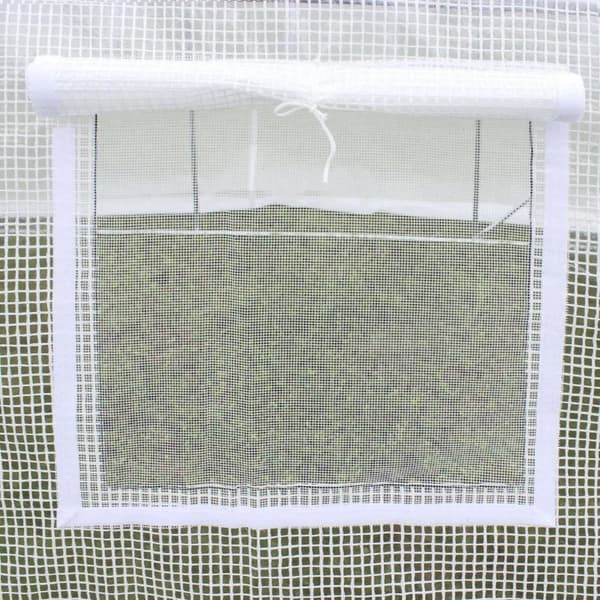 Rootz Replacement Greenhouse Cover - Växthus Cover - Walk-in Greenhouse - Roll-up Windows - Väderbeständig - Transparent - 300cm x 200cm x 200cm