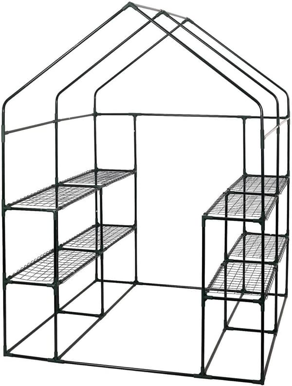 Rootz Film Greenhouse - Puutarhakasvihuone - Ulkokasvihuone - Ilmastointi - Kestävä rakenne - Helppo koota - 143cm x 143cm x 195cm