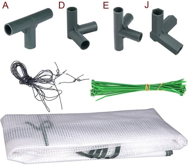 Rootz Folie Växthus - Trädgårdsinhägnad - Växtskydd - UV-beständig - Enkel montering - Väderbeständig - 143cm x 73cm x 195cm