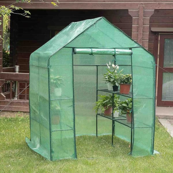 Rootz Folieväxthus - Trädgårdsväxthus - Växtskydd - Optimal klimatkontroll - Hållbar konstruktion - Enkel montering - 143cm x 143cm x 195cm