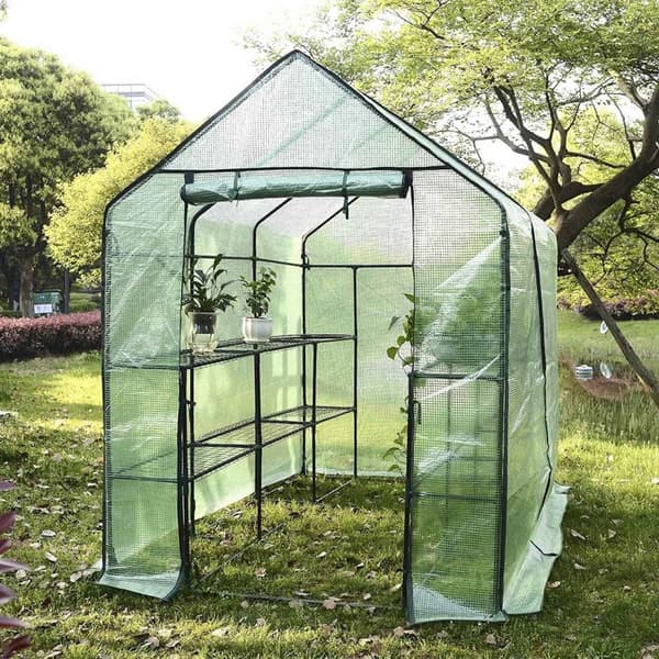 Rootz Folie Växthus - Trädgårdsväxthus - Växthus - UV-skydd - Justerbar ventilation - Väderbeständig - 2,15m x 1,43m x 1,95m