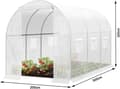 Miniatyrbillede 3 af 7: Rootz Premium Large Walk-In drivhus - Havedrivhus - Planteskjul - Vejrbestandigt PE Mesh - Rummeligt 6m² interiør - Robust 19 mm stålramme - 300 cm x