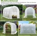 Miniatyrbillede 6 af 7: Rootz Premium Large Walk-In drivhus - Havedrivhus - Planteskjul - Vejrbestandigt PE Mesh - Rummeligt 6m² interiør - Robust 19 mm stålramme - 300 cm x