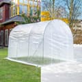 Miniatyrbillede 7 af 7: Rootz Premium Large Walk-In drivhus - Havedrivhus - Planteskjul - Vejrbestandigt PE Mesh - Rummeligt 6m² interiør - Robust 19 mm stålramme - 300 cm x