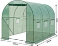 Miniatyrbild 3 av 6: Rootz Premium Large Greenhouse - Trädgårdsinhägnad - Planthus - Optimal tillväxt, hållbar, enkel montering - 300 cm x 200 cm x 200 cm - Galvaniserat s