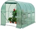 Miniatyrbild 1 av 6: Rootz Premium Large Greenhouse - Trädgårdsinhägnad - Planthus - Optimal tillväxt, hållbar, enkel montering - 300 cm x 200 cm x 200 cm - Galvaniserat s