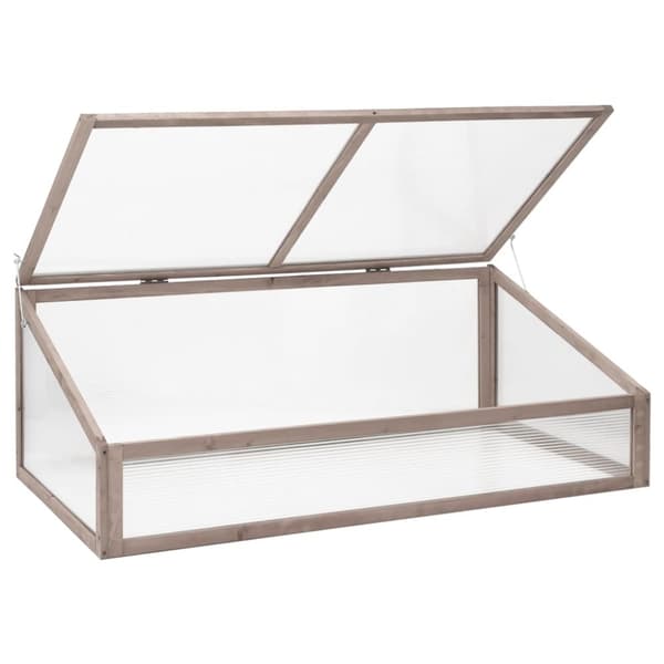 vidaXL drivhus 110x58,5x39 cm grantræ grå -  Drivhuse