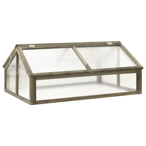 vidaXL drivhus 114x80x50 cm fyrretræ grå -  Drivhuse