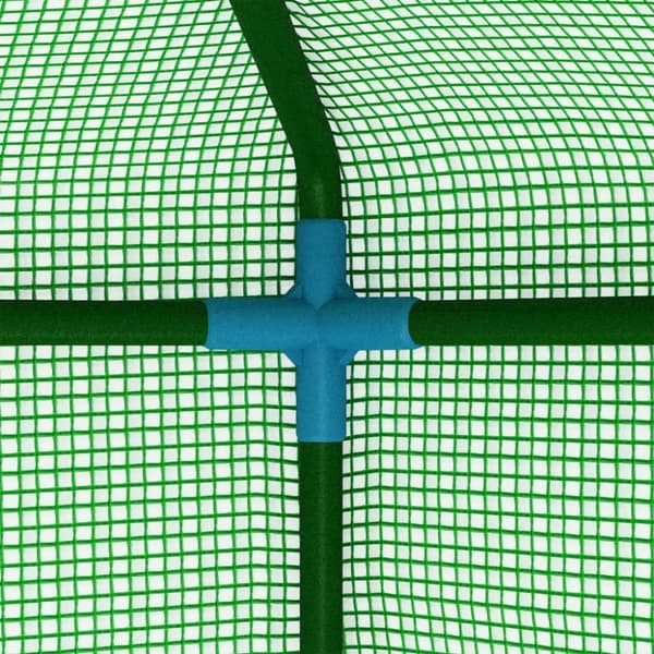vidaXL drivhus med hylder 143x143x195 cm stål -  Drivhuse