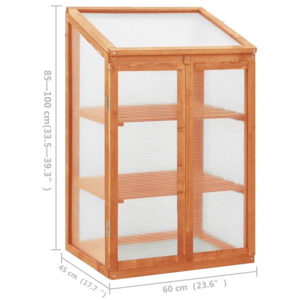 vidaXL drivhus 60x45x100 cm fyrretræ -  Drivhuse