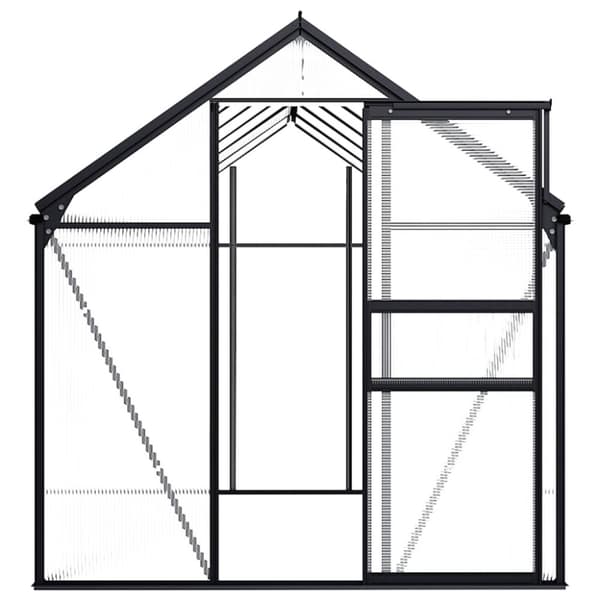 vidaXL drivhus 5,02 m³ aluminium antracitgrå - Drivhuse