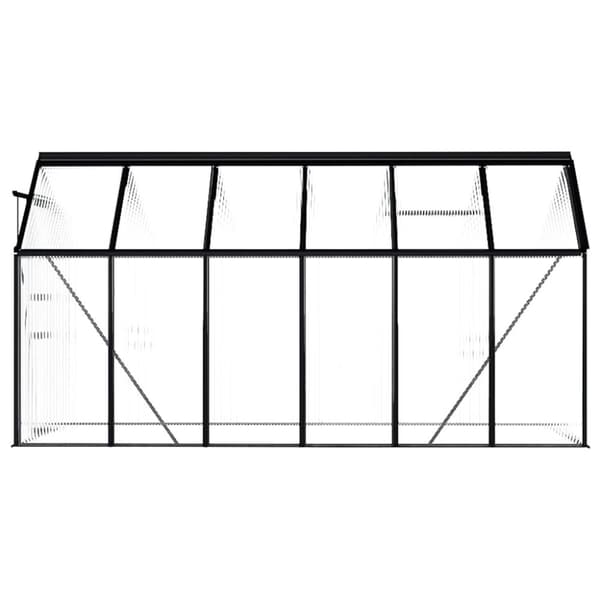 vidaXL drivhus 5,02 m³ aluminium antracitgrå - Drivhuse