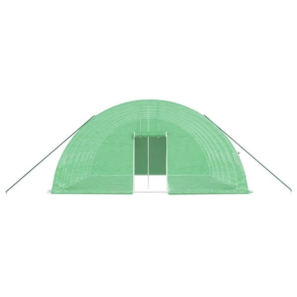 vidaXL Växthus med stålram grön 36 m² 6x6x2,85 m - Växthus