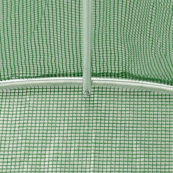 vidaXL Växthus med stålram grön 36 m² 6x6x2,85 m - Växthus