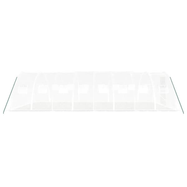 vidaXL Växthus med stålram vit 32 m² 8x4x2 m - Växthus