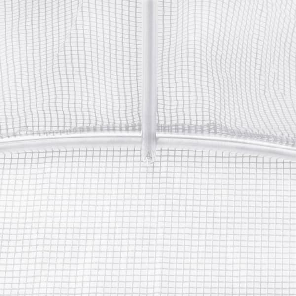 vidaXL Växthus med stålram vit 32 m² 8x4x2 m - Växthus