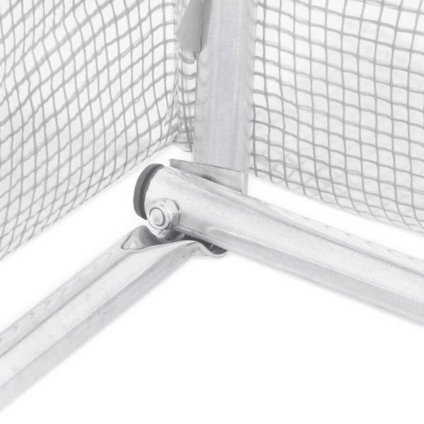 vidaXL Växthus med stålram vit 8 m² 4x2x2 m -  Växthus