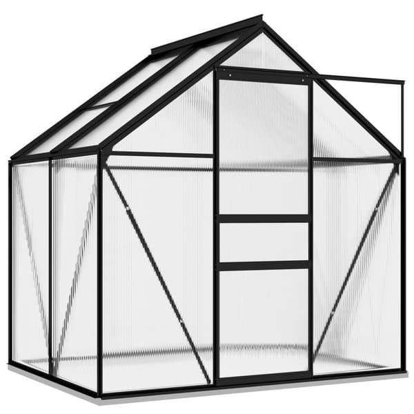 vidaXL Växthus antracit aluminium 2,47 m³ -  Växthus