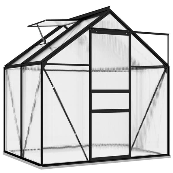 vidaXL Växthus antracit aluminium 2,47 m³ -  Växthus