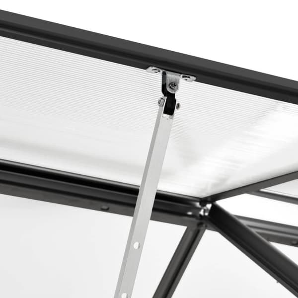 vidaXL Växthus antracit aluminium 2,47 m³ -  Växthus