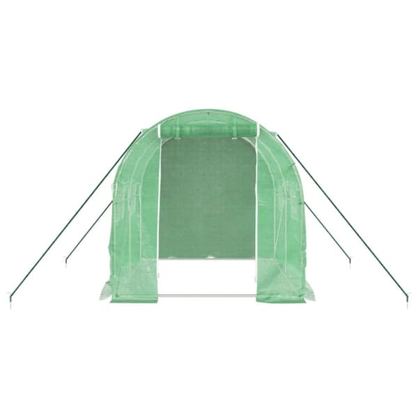 vidaXL drivhus med stålstel 4 m² 2x2x2 m grøn -  Drivhuse