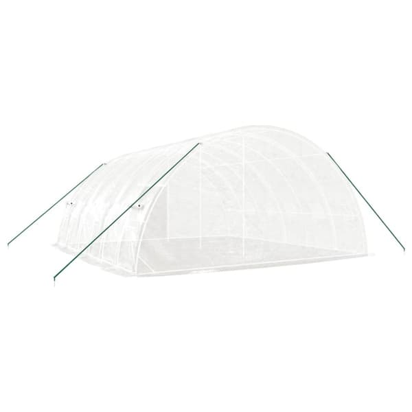 vidaXL drivhus med stålstel 36 m² 6x6x2,85 m hvid -  Drivhuse