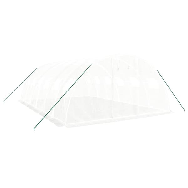vidaXL Växthus med stålram vit 24 m² 6x4x2 m -  Växthus