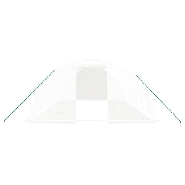 vidaXL Växthus med stålram vit 24 m² 6x4x2 m -  Växthus