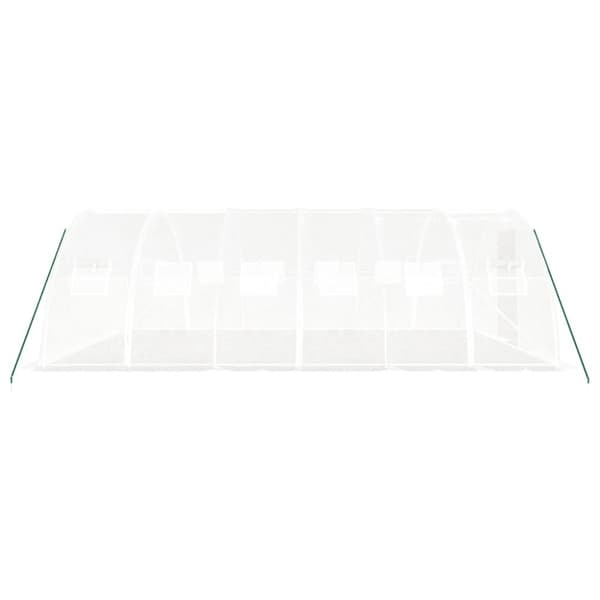 vidaXL Växthus med stålram vit 24 m² 6x4x2 m -  Växthus