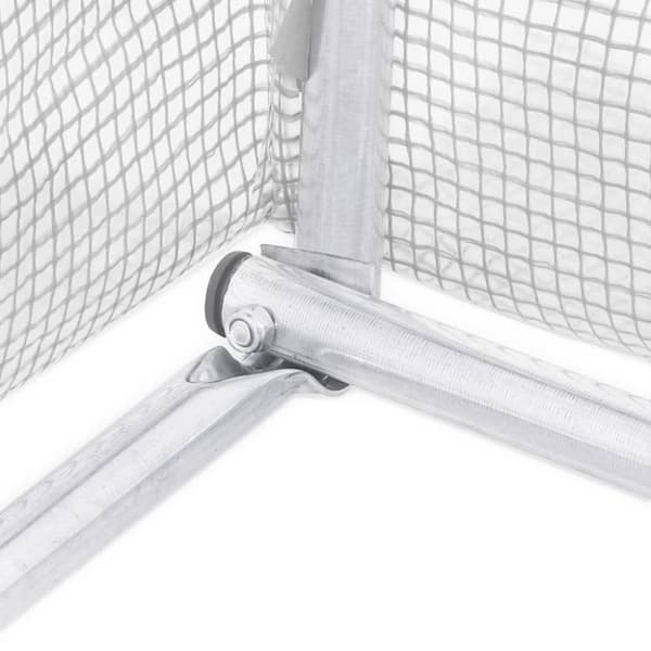 vidaXL Växthus med stålram vit 24 m² 6x4x2 m -  Växthus