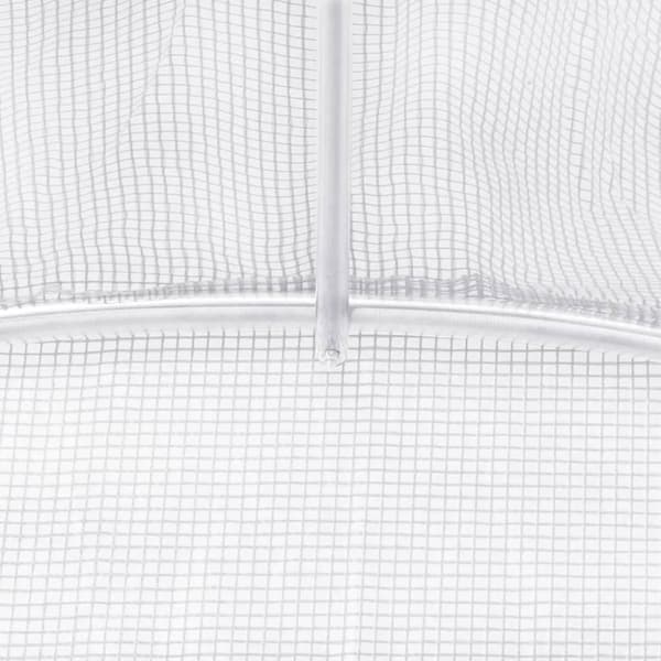 vidaXL Växthus med stålram vit 24 m² 6x4x2 m -  Växthus