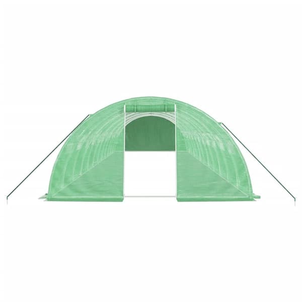 vidaXL Växthus med stålram grön 48 m² 12x4x2 m -  Växthus