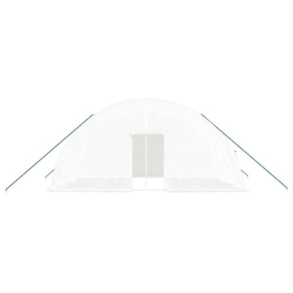 vidaXL drivhus med stålstel 24 m² 6x4x2,85 m hvid -  Drivhuse