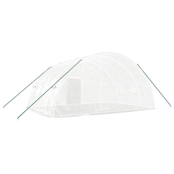 vidaXL drivhus med stålstel 24 m² 6x4x2,85 m hvid -  Drivhuse