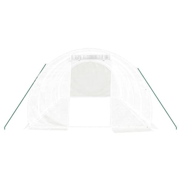 vidaXL drivhus med stålstel 18 m² 6x3x2 m hvid -  Drivhuse