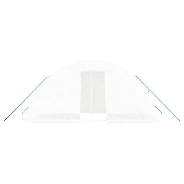 vidaXL drivhus med stålstel 10 m² 5x2x2,3 m hvid -  Drivhuse