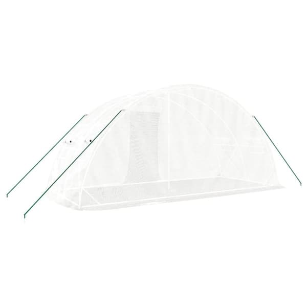 vidaXL drivhus med stålstel 10 m² 5x2x2,3 m hvid -  Drivhuse