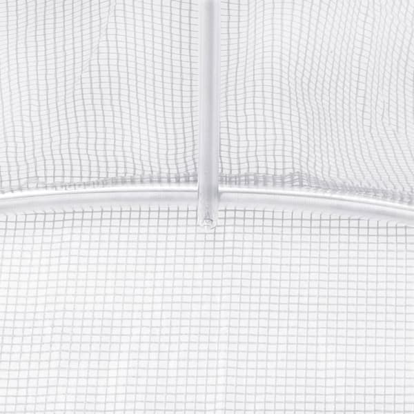 vidaXL drivhus med stålstel 10 m² 5x2x2,3 m hvid -  Drivhuse