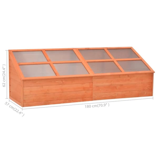 vidaXL Växthus trä 180x57x62 cm - Växthus