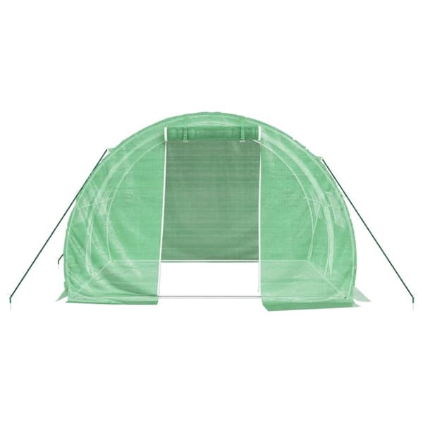 vidaXL drivhus med stålstel 6 m² 3x2x2 m grøn - Drivhuse