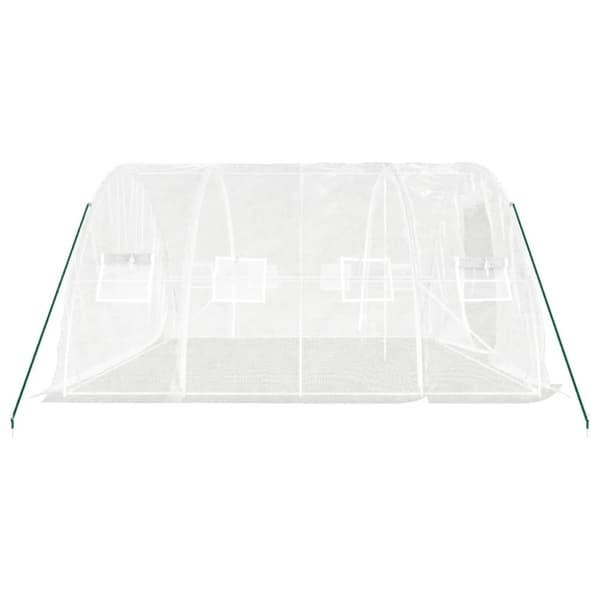 vidaXL drivhus med stålstel 20 m² 5x4x2,3 m hvid -  Drivhuse