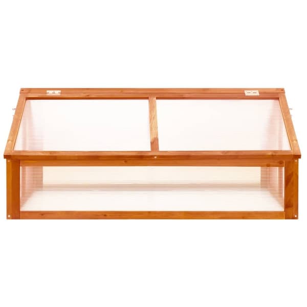 The Living Store drivhus 114x80x50 cm fyrretræ brun -  Drivhuse