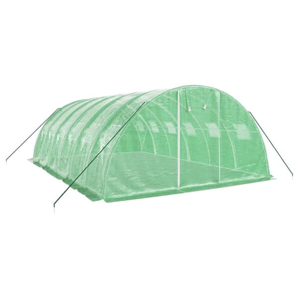 The Living Store Växthus med stålram grön 24 m² 6x4x2 m -  Växthus