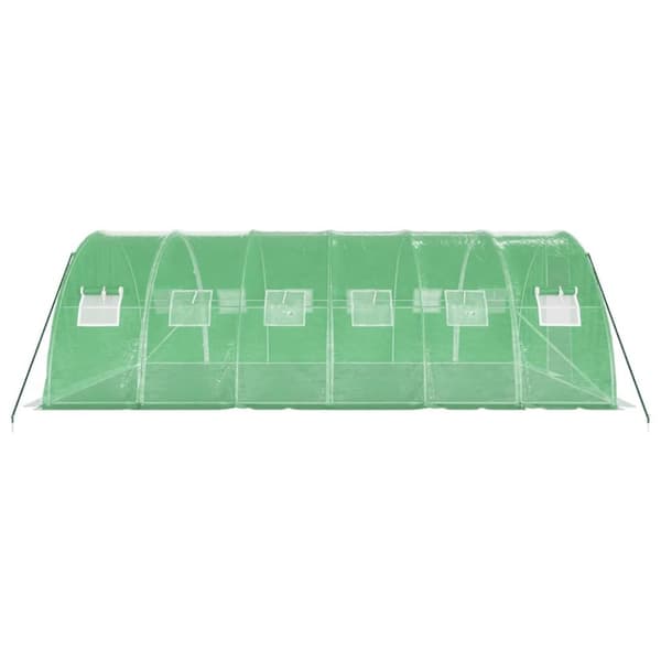 The Living Store Växthus med stålram grön 24 m² 6x4x2 m -  Växthus