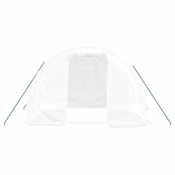 The Living Store drivhus med stålstel 6 m² 3x2x2 m hvid - Drivhuse