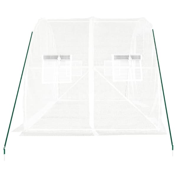 The Living Store drivhus med stålstel 6 m² 3x2x2 m hvid - Drivhuse