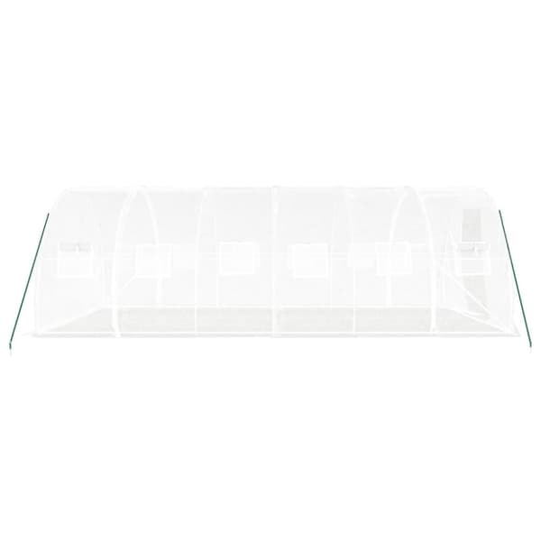The Living Store drivhus med stålstel 18 m² 6x3x2 m hvid -  Drivhuse