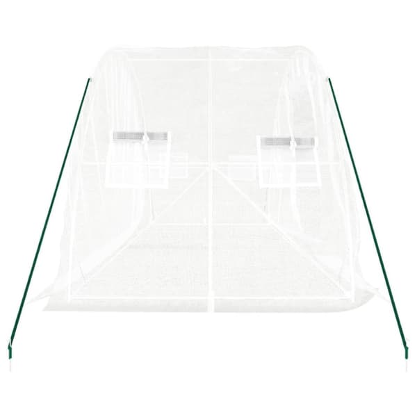 The Living Store drivhus med stålstel 10 m² 5x2x2,3 m hvid -  Drivhuse