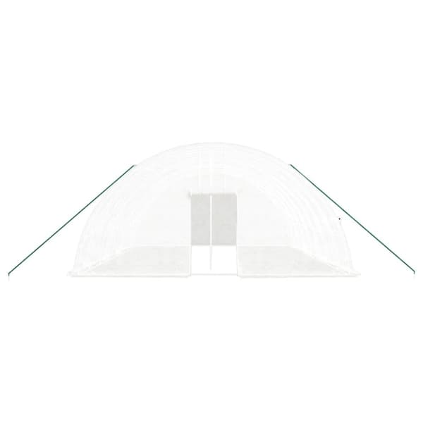 The Living Store drivhus med stålstel 48 m² 8x6x2,85 m hvid -  Drivhuse